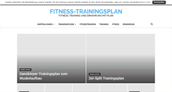 Desktop Screenshot of fitness-trainingsplan.de